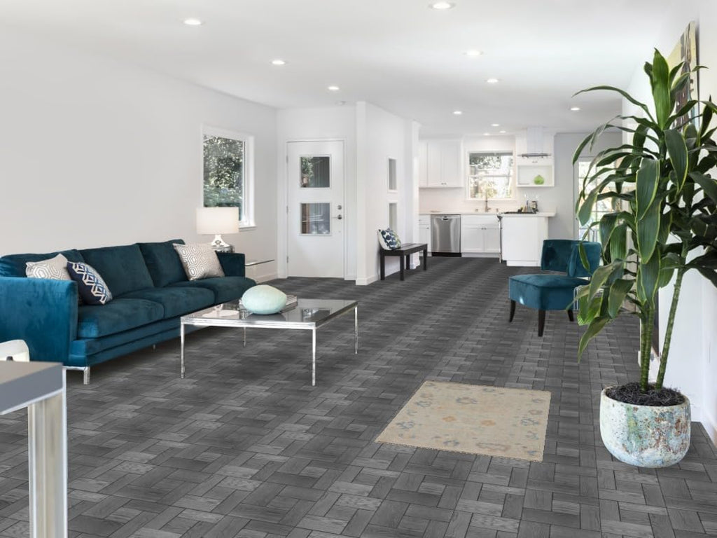 Hand-Knotted Transitional Wool Rug in Multiple Sizes