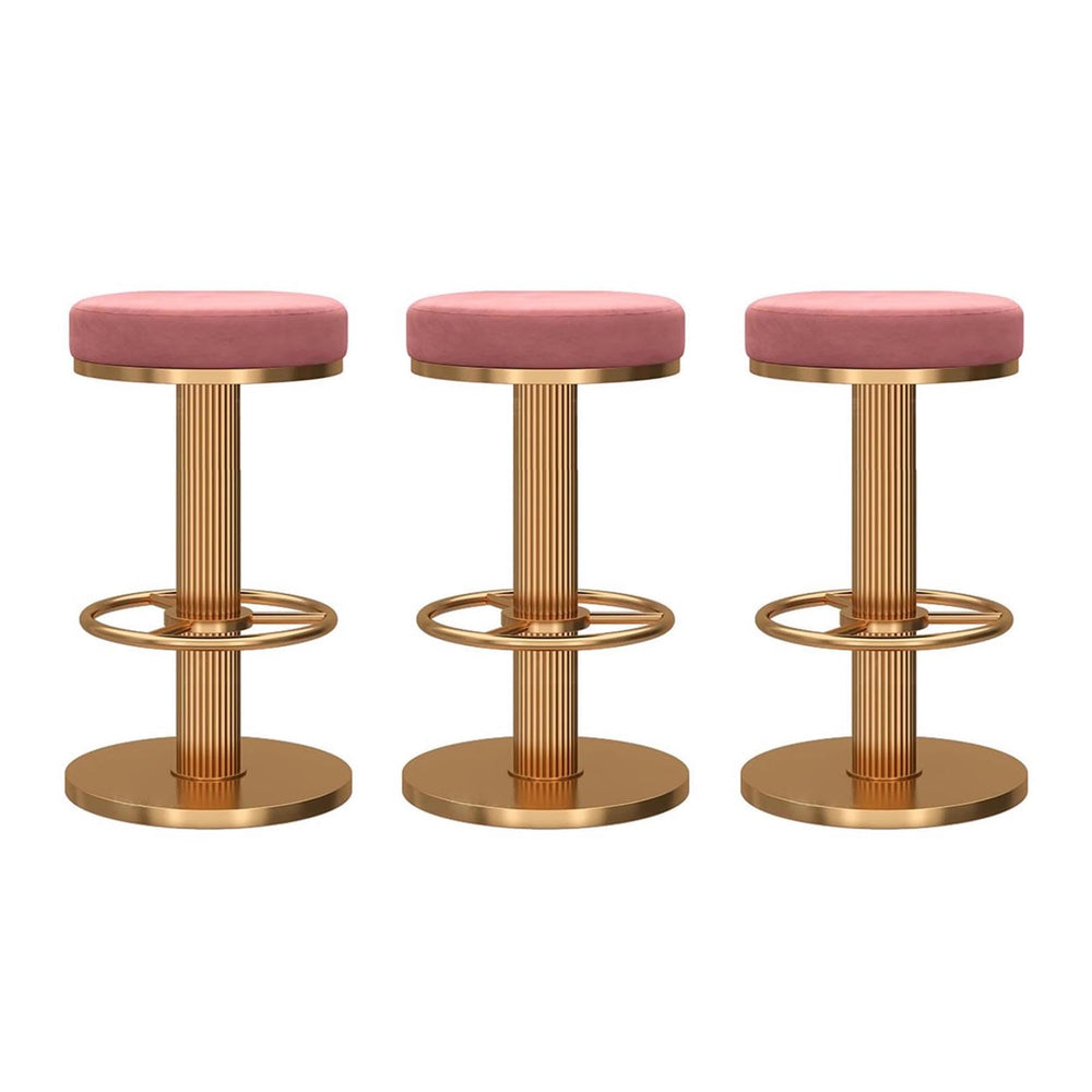 Swivel Bar Stool with Backrest and Footrest