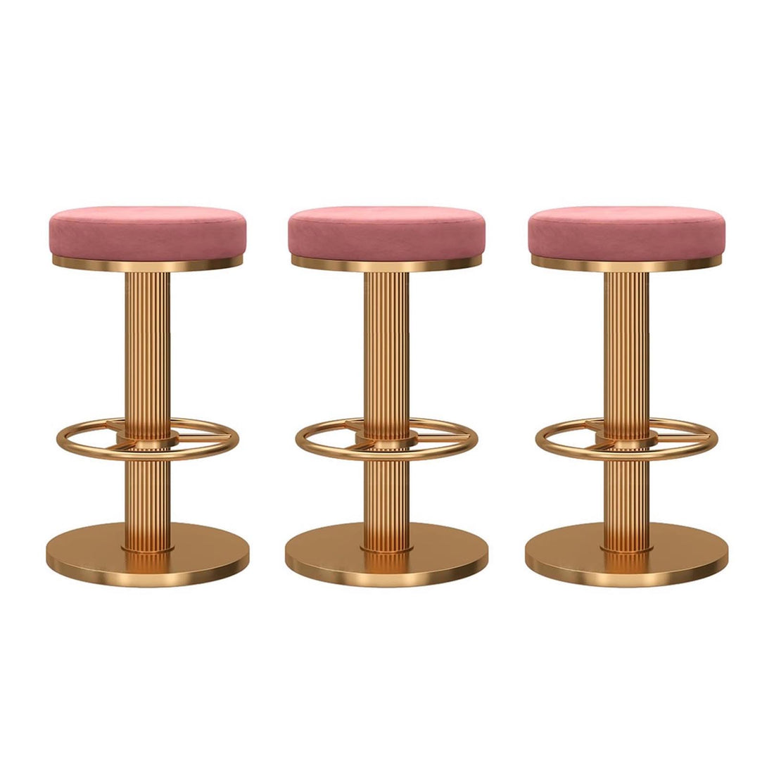 Swivel Bar Stool with Backrest and Footrest