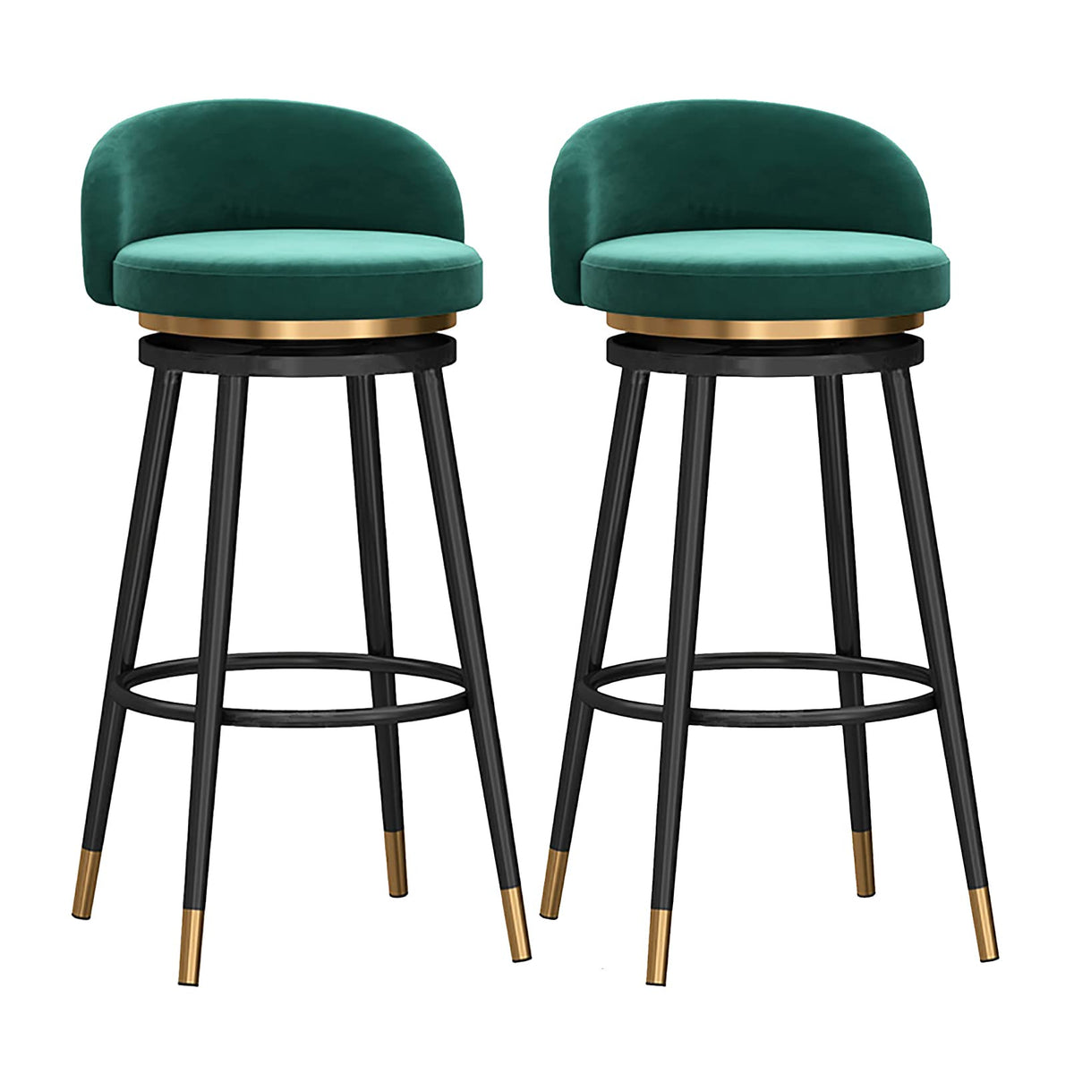 Velvet Swivel Bar Stools, 75 cm Seat Height