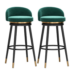 Velvet Swivel Bar Stools, 75 cm Seat Height