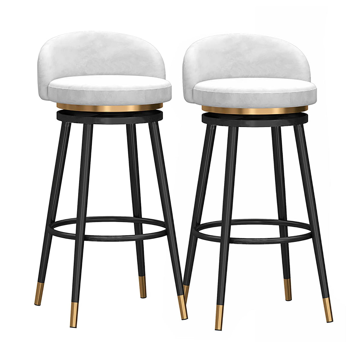 Velvet Swivel Bar Stools, 75 cm Seat Height