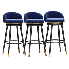 Velvet Swivel Bar Stools, 75 cm Seat Height