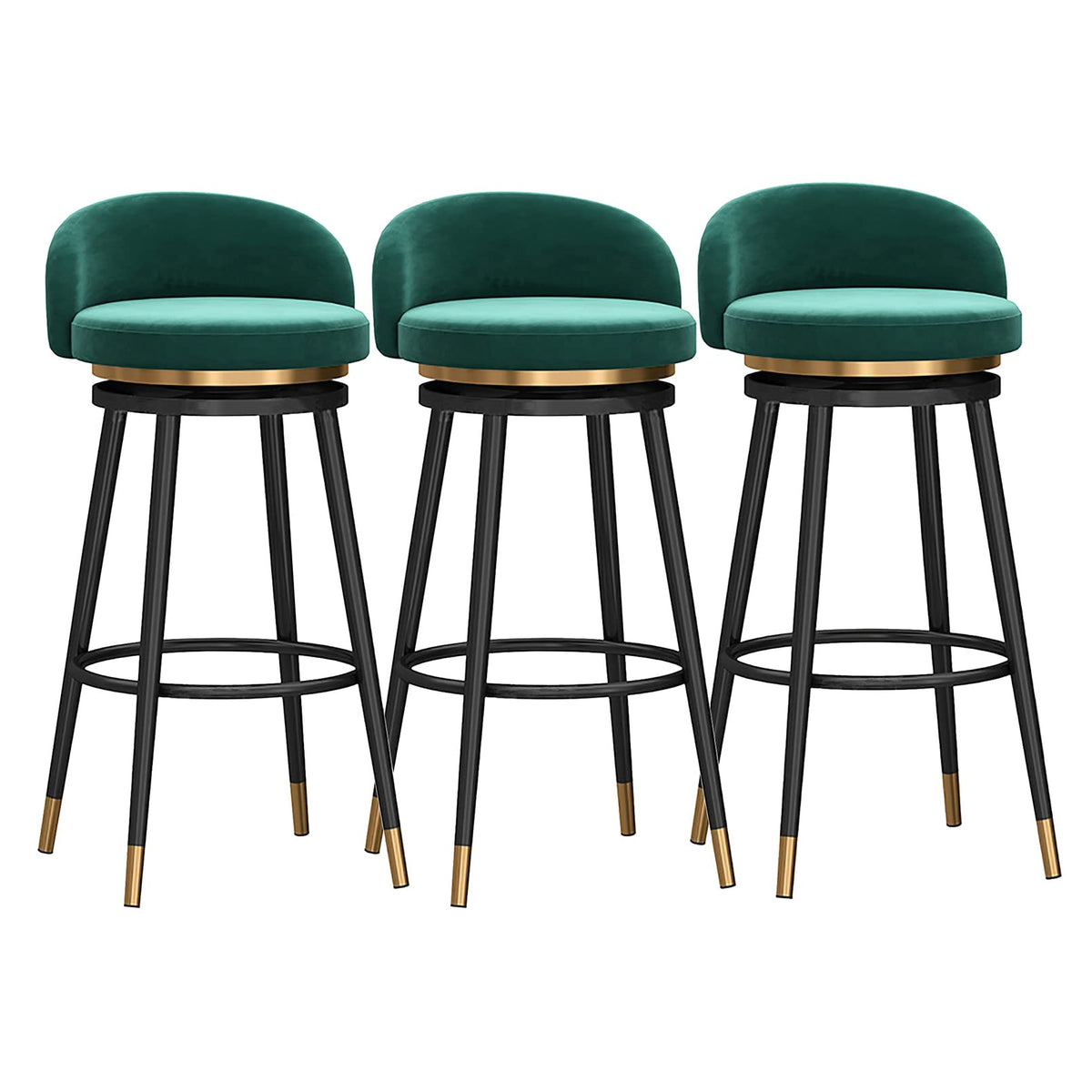 Velvet Swivel Bar Stools, 75 cm Seat Height