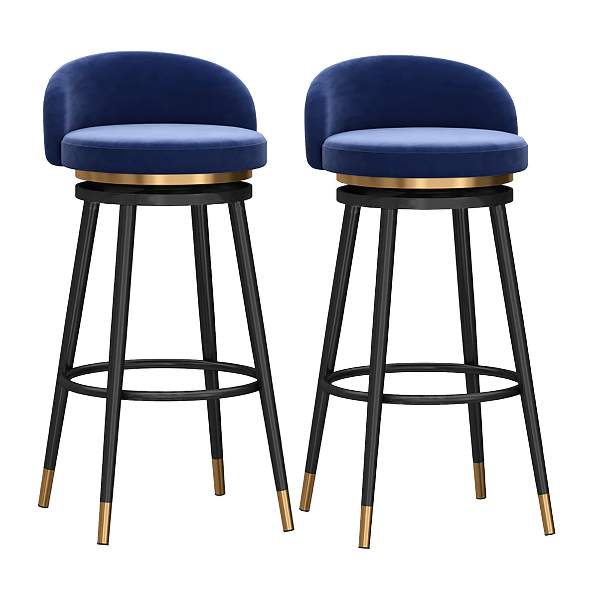 Velvet Swivel Bar Stools, 75 cm Seat Height