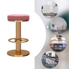 Swivel Bar Stool with Backrest and Footrest