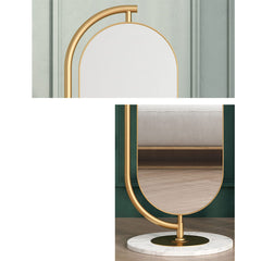 Rotating Full-Length Floor Mirror with Clothes Rail