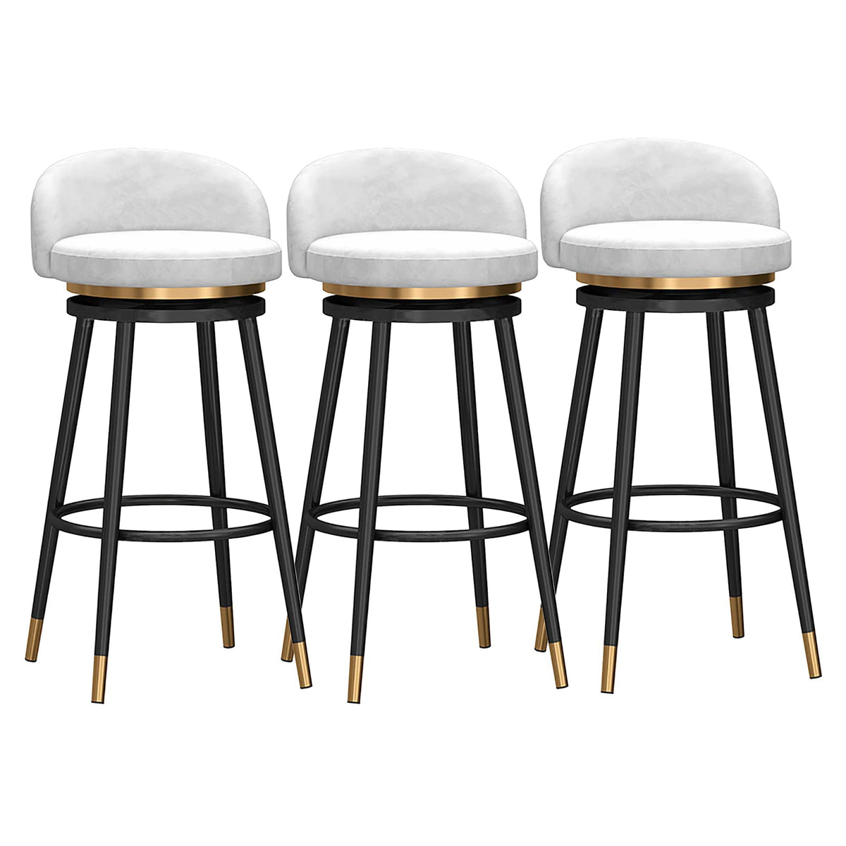 Velvet Swivel Bar Stools, 75 cm Seat Height