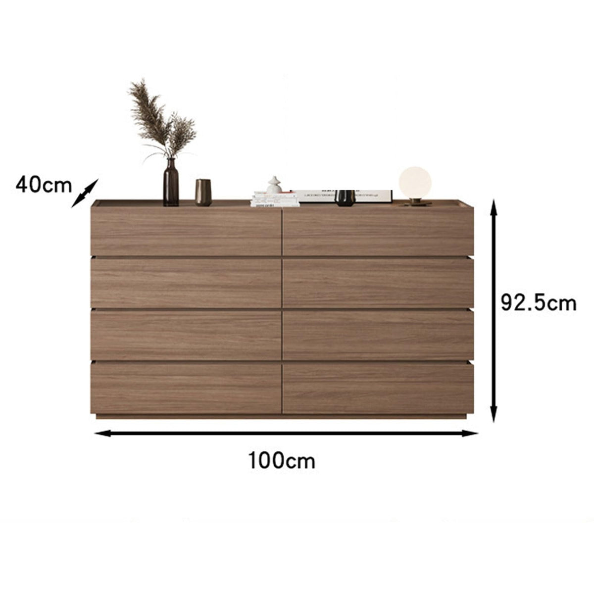 Wood-Based Drawer Chest with Metal Slides