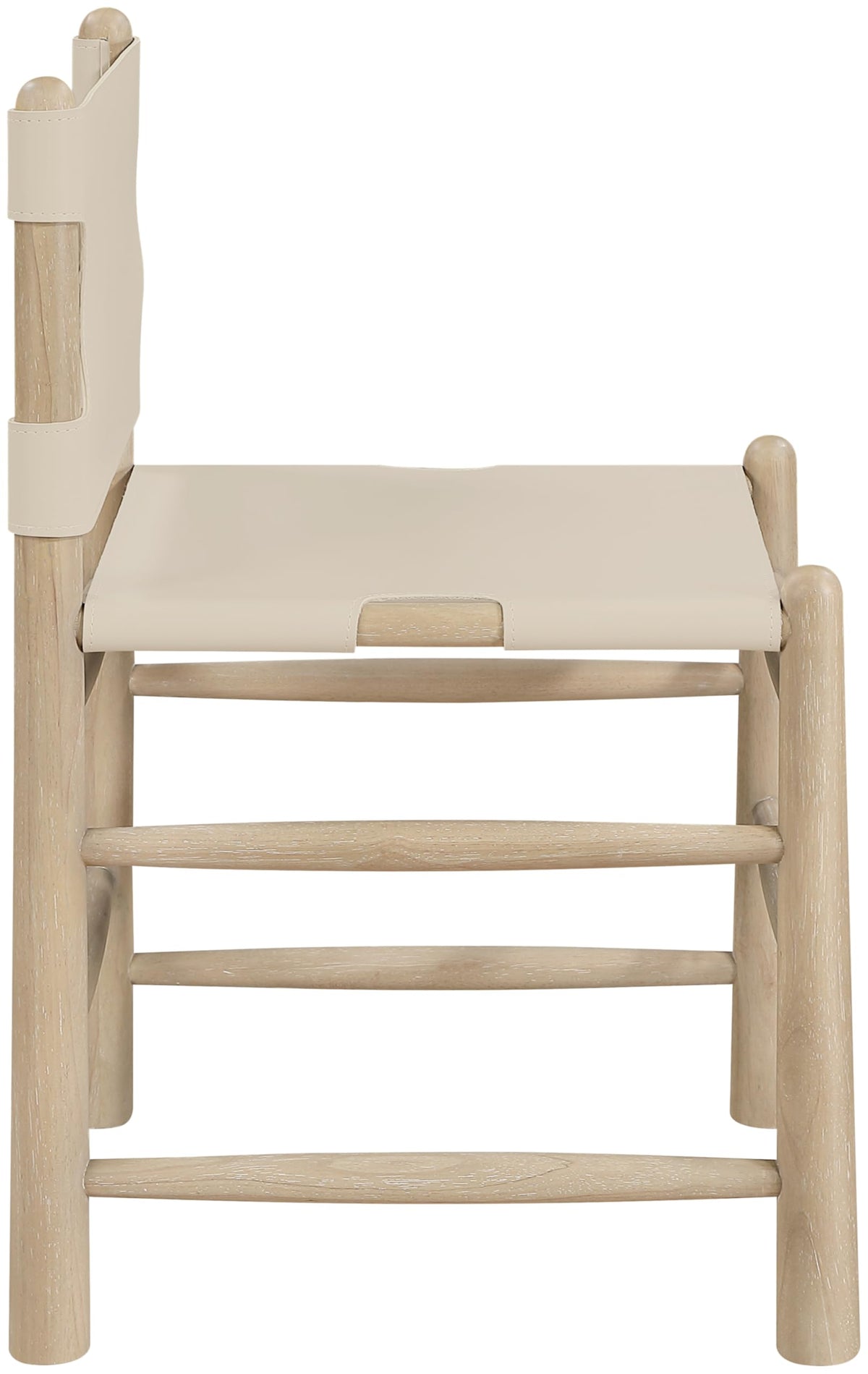 Vegan-Leather Wood Dining Chairs, Set of Two