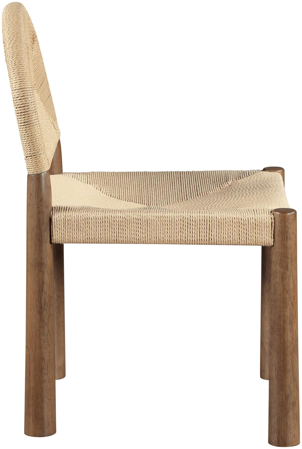 Woven Seagrass Wood Dining Chairs, Set of Two