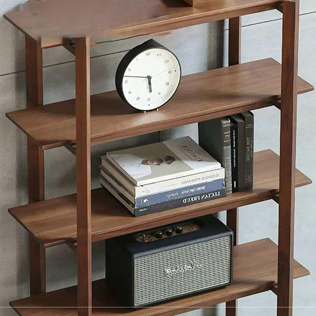 Open Multi-Tier Wooden Bookcase and Room Divider