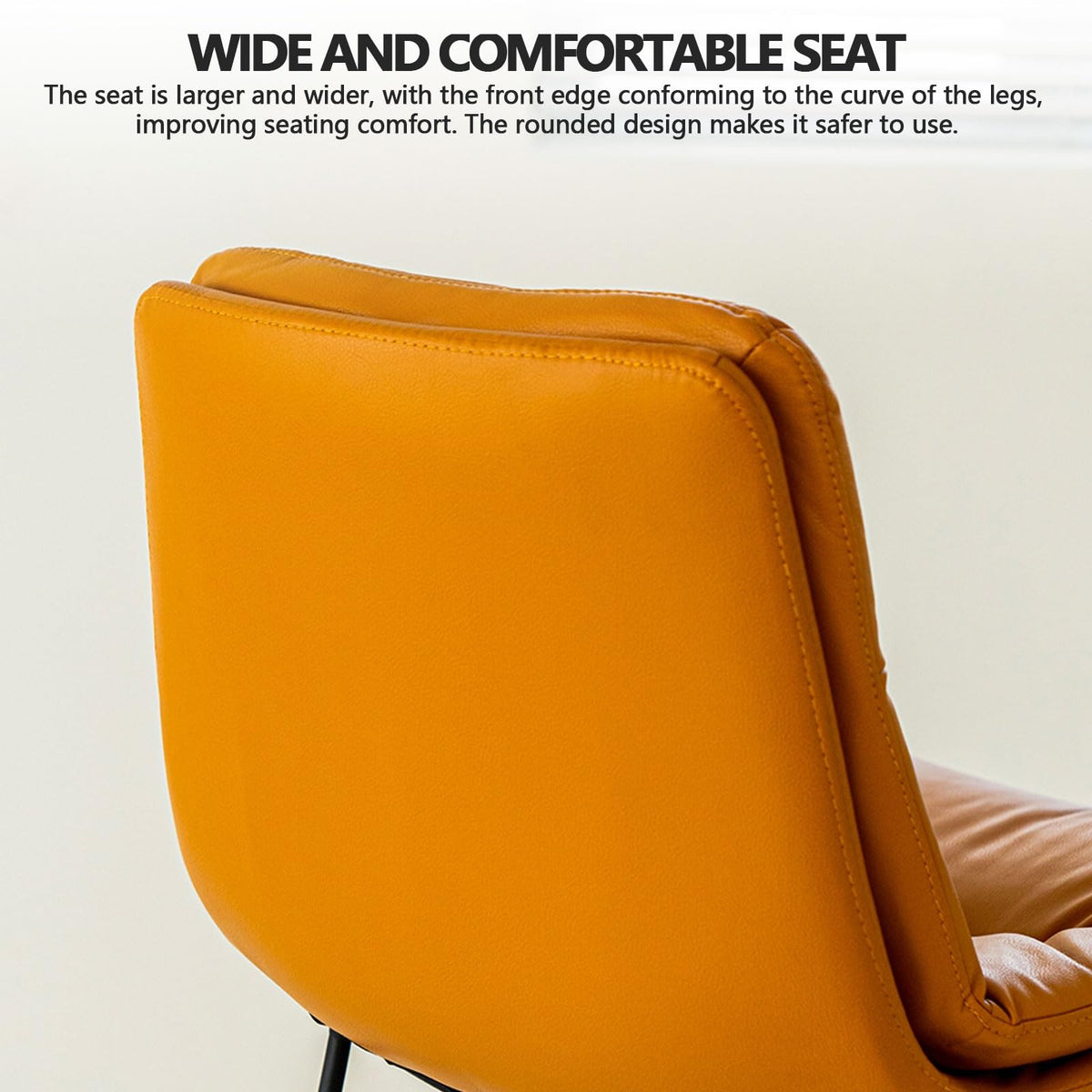 Padded Bar Stool with Metal Legs and Footrest