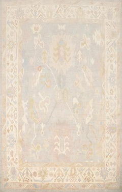 Hand-Knotted Transitional Wool Rug in Multiple Sizes