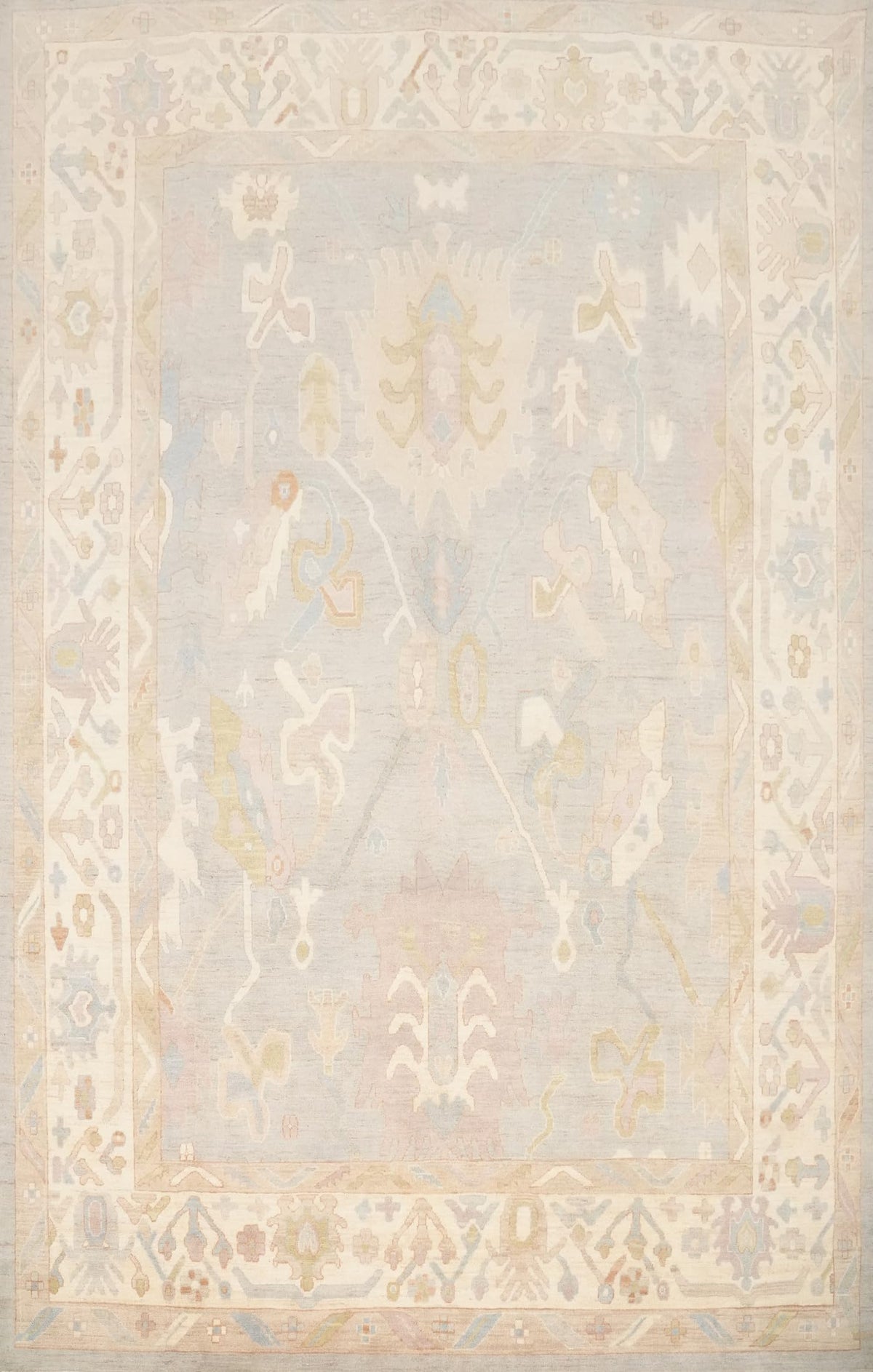 Hand-Knotted Transitional Wool Rug in Multiple Sizes