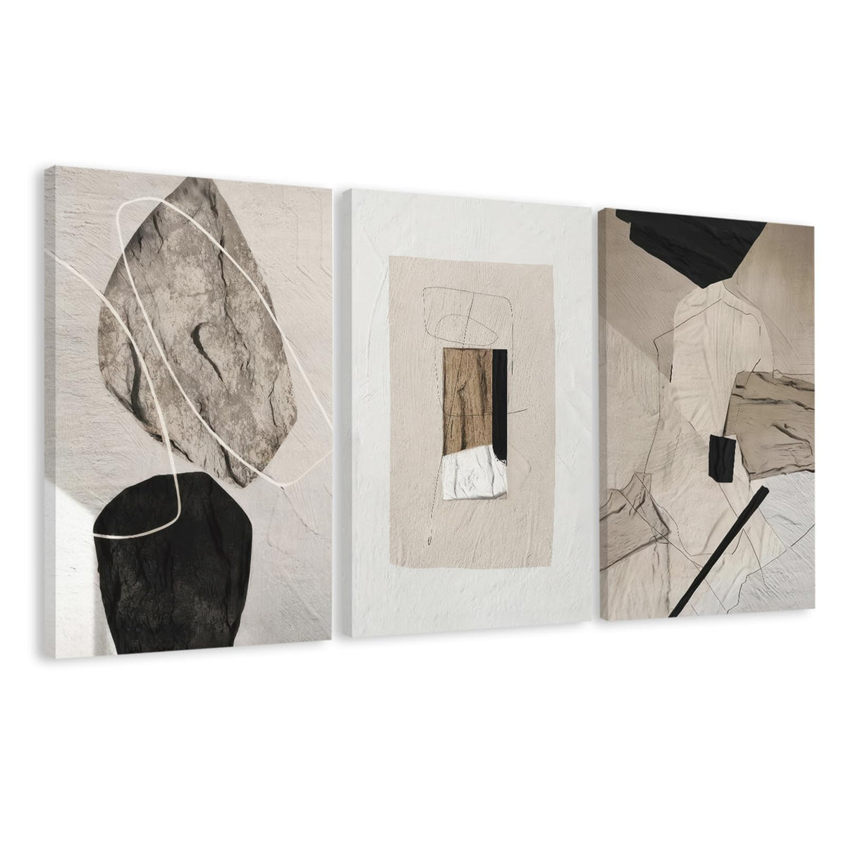 Framed Abstract Wall Art Set of Three