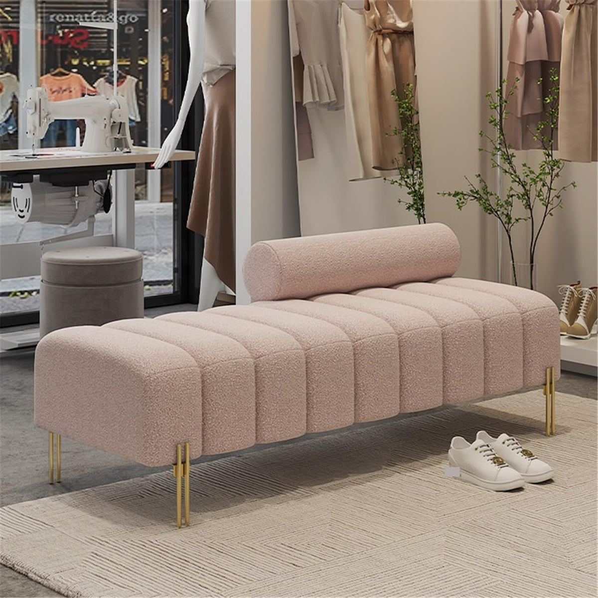 Upholstered Wooden Bedroom Bench