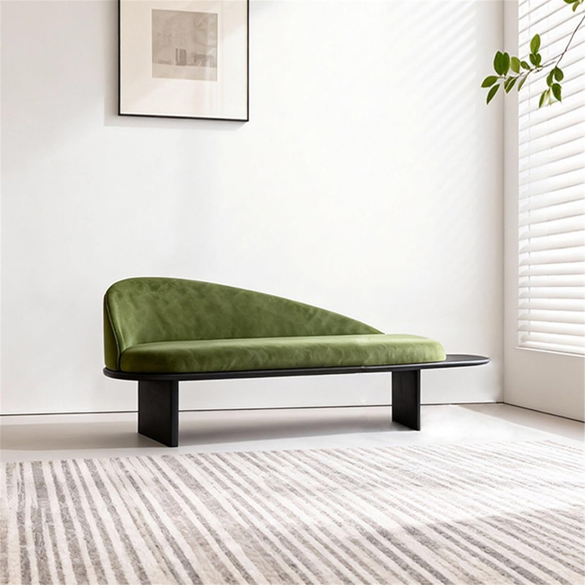 Upholstered Wooden Bedroom Bench with Backrest