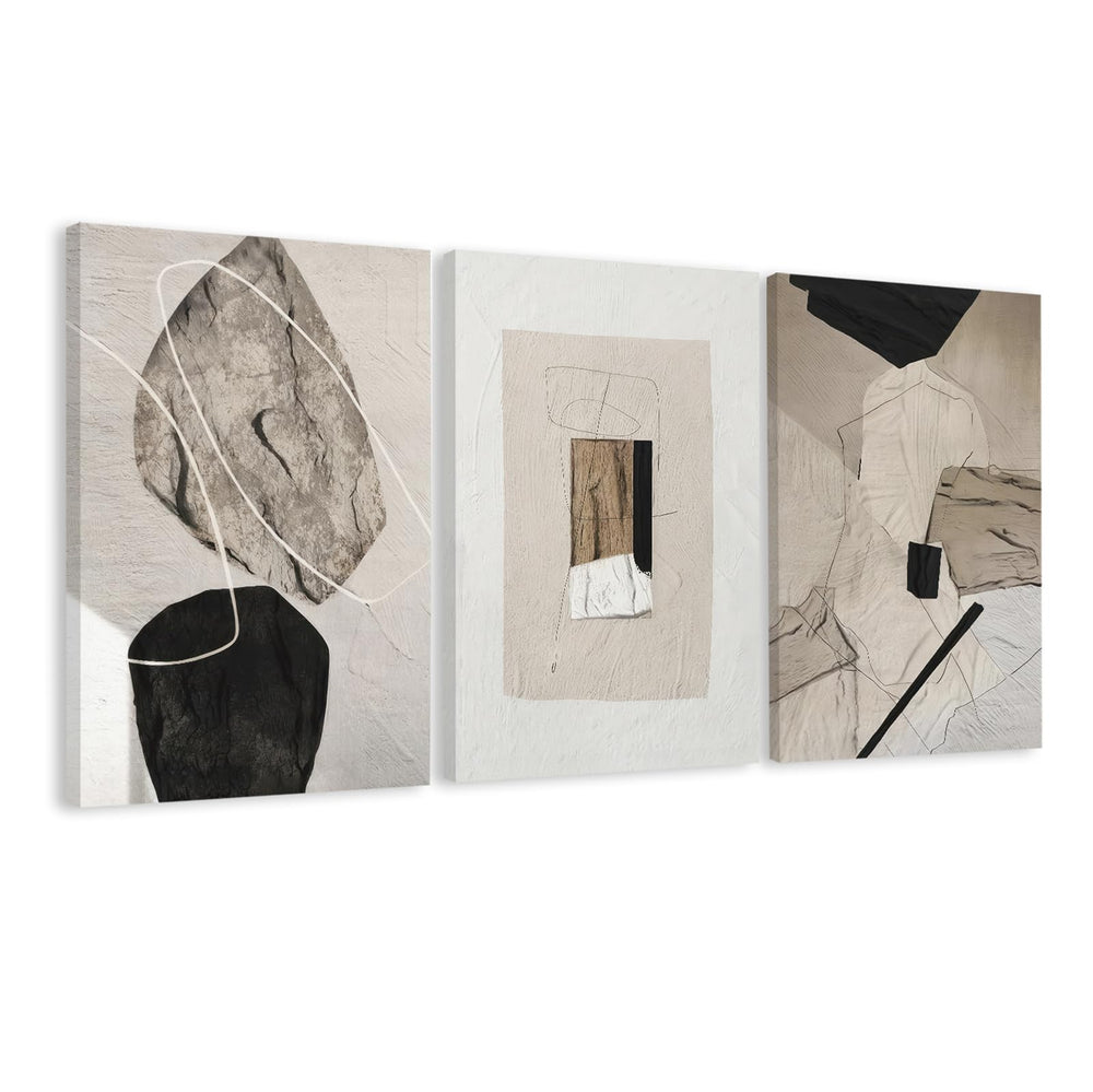 Framed Abstract Wall Art Set of Three