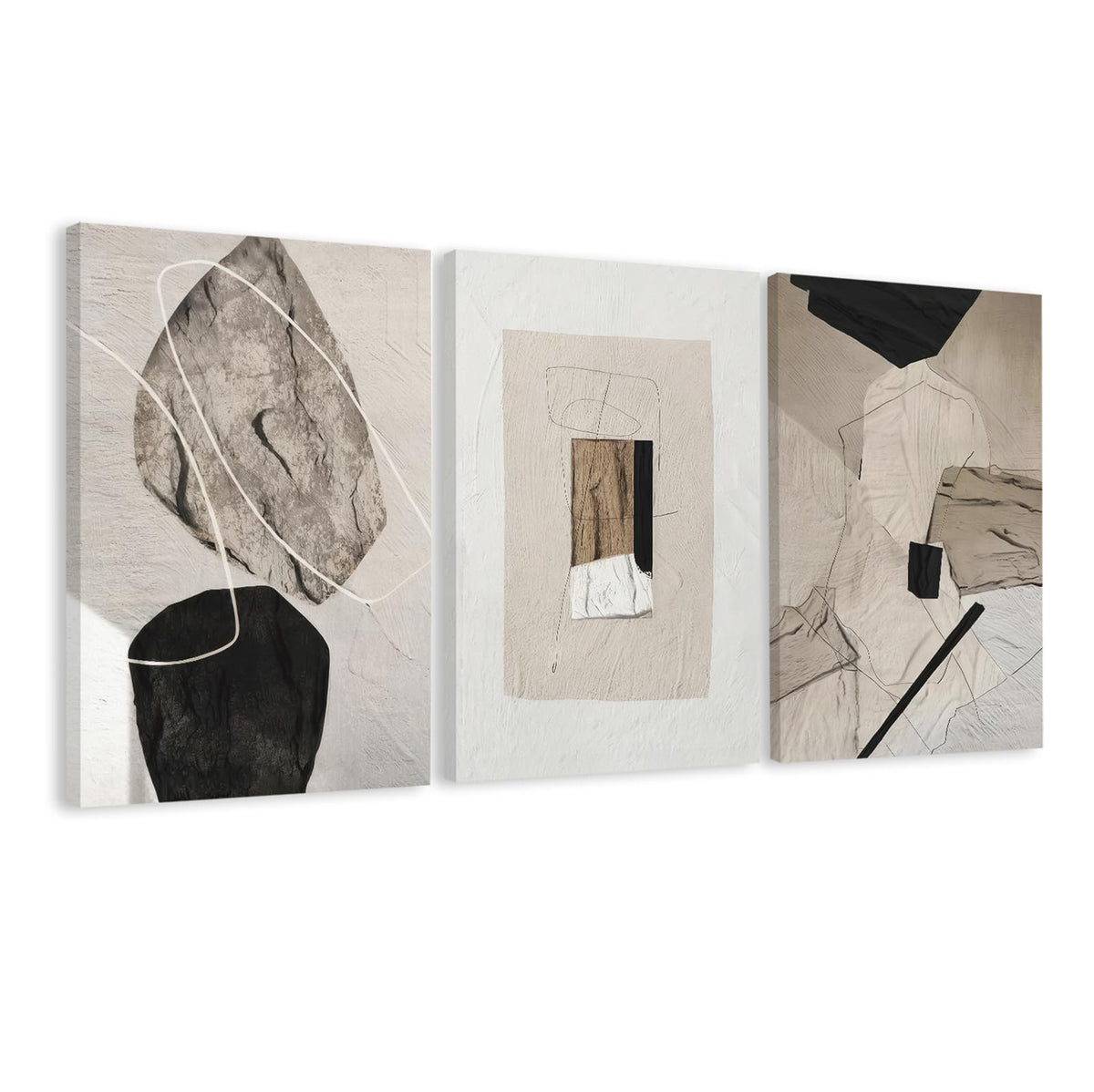 Framed Abstract Wall Art Set of Three