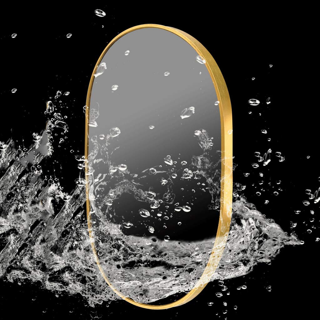 Black Aluminum-Frame Wall Mirror, 50 x 70 cm