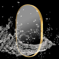 Black Aluminum-Frame Wall Mirror, 50 x 70 cm
