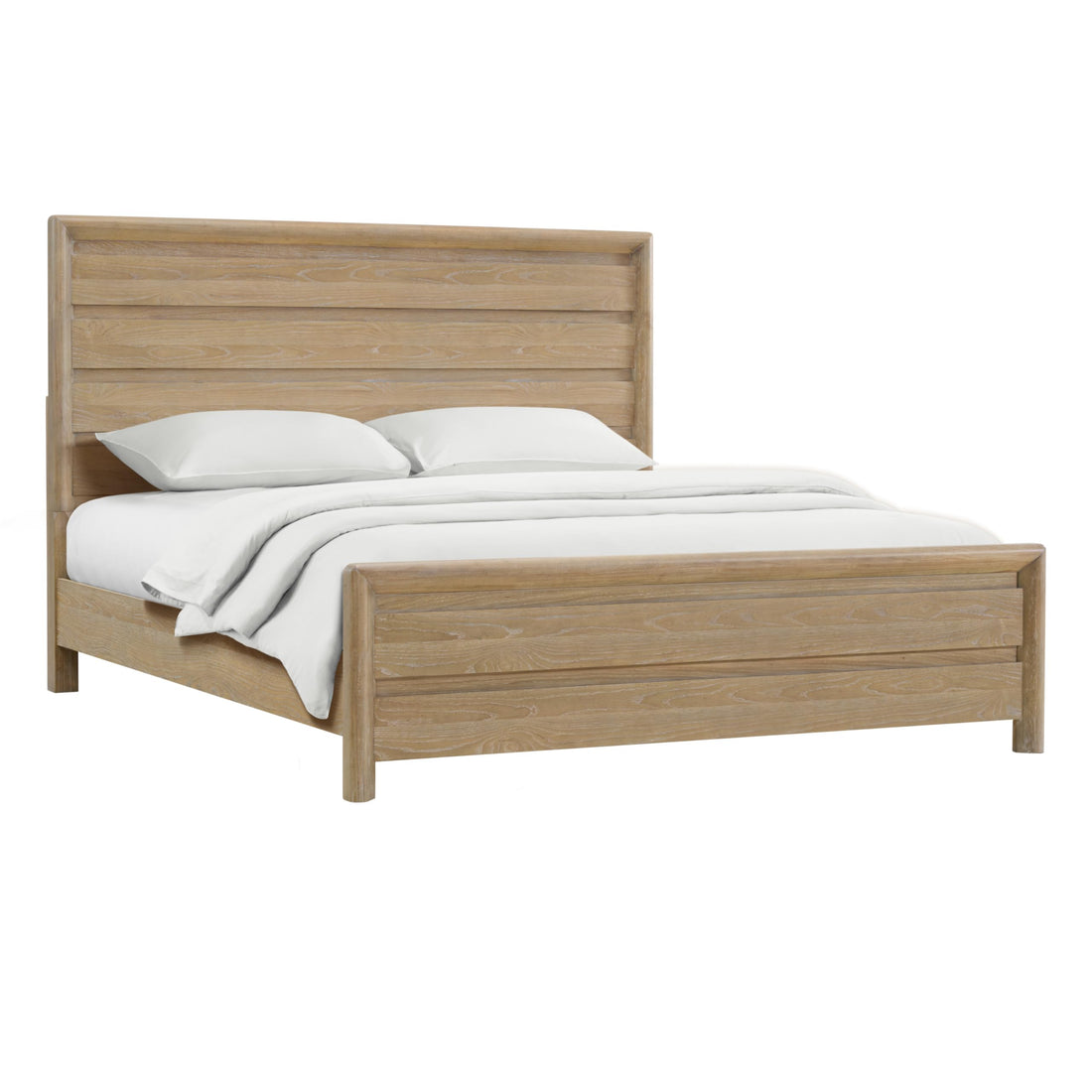 King Panel Bed Frame with Slats
