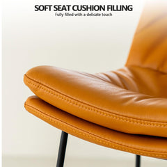 Padded Bar Stool with Metal Legs and Footrest