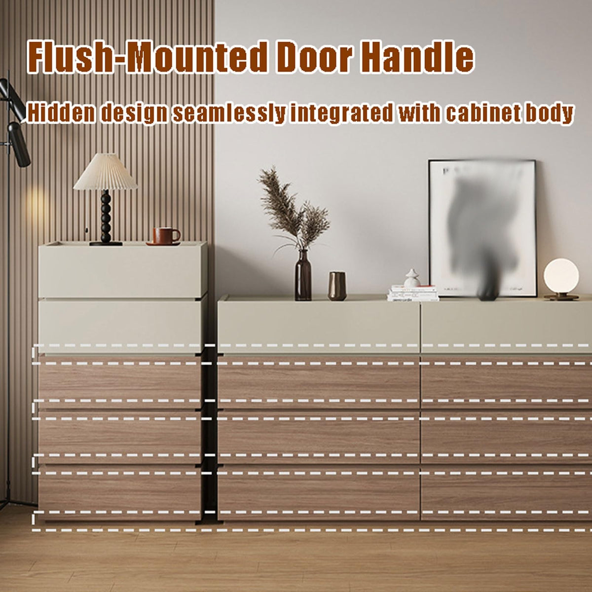 Wood-Based Drawer Chest with Metal Slides