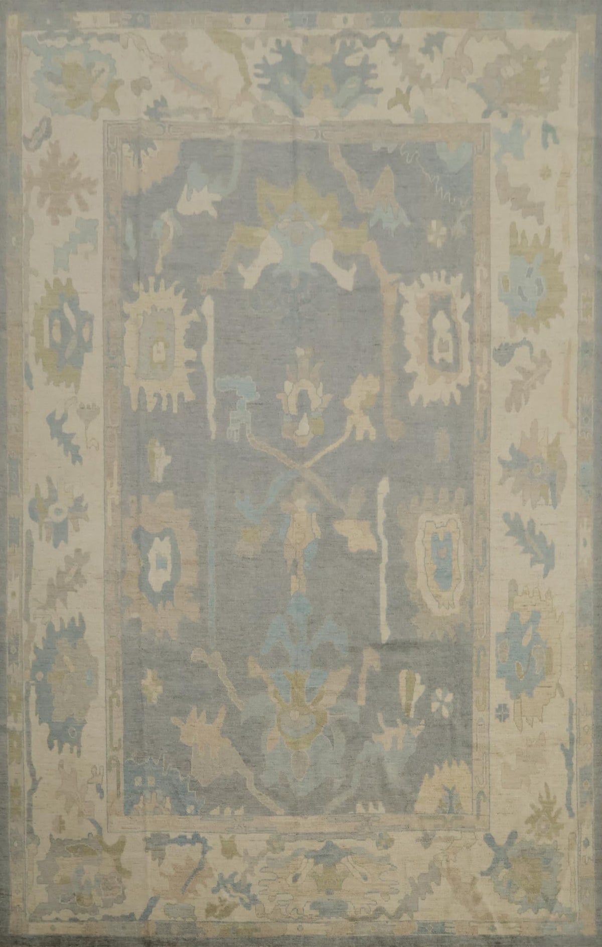 Hand-Knotted Transitional Wool Rug in Multiple Sizes