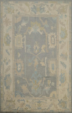 Hand-Knotted Transitional Wool Rug in Multiple Sizes