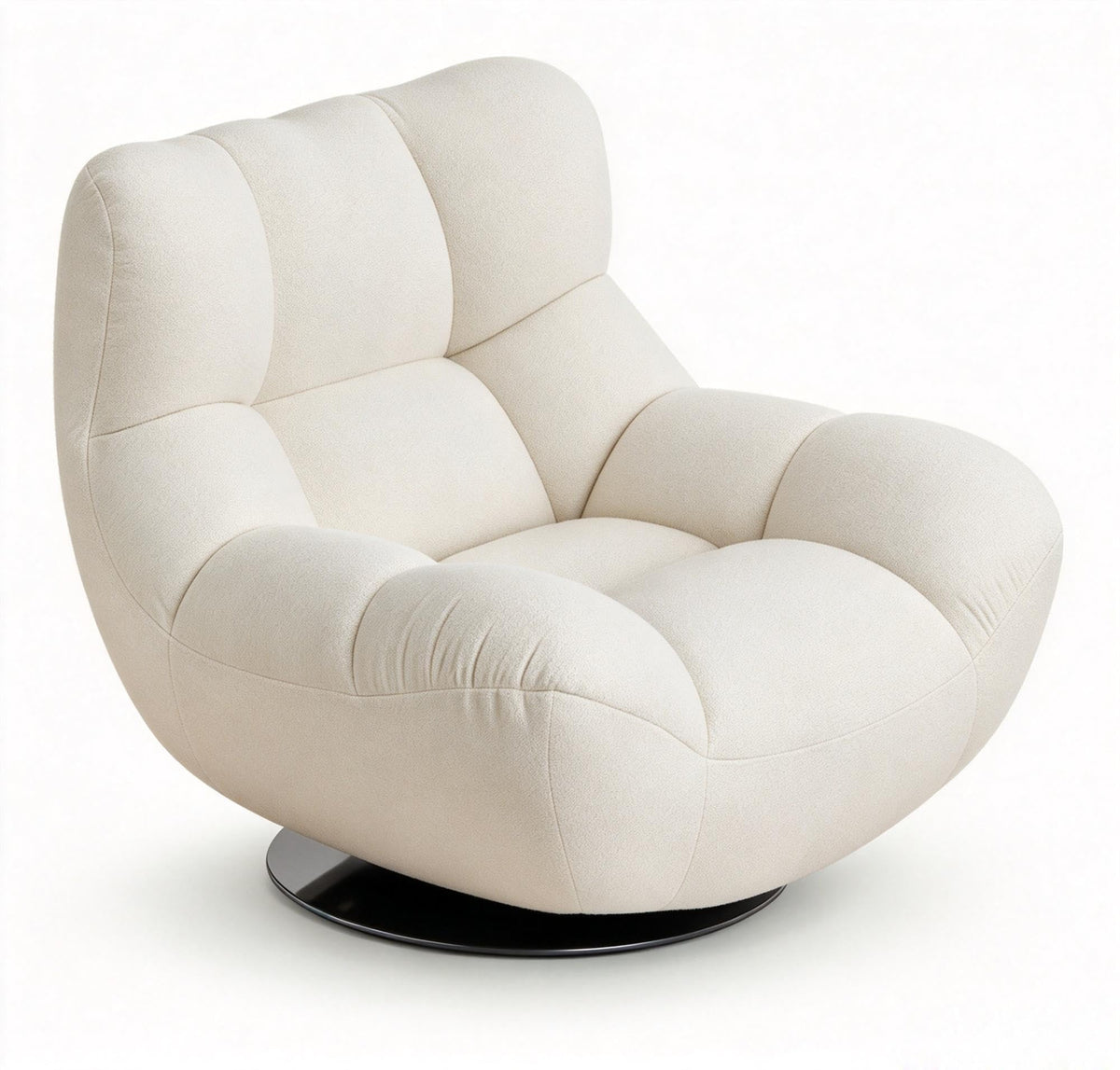 Plush Accent Chair and Ottoman Set