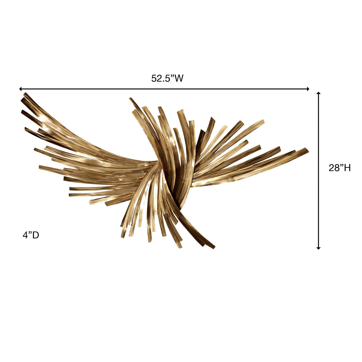 Curved Metal Strip Wall Sculpture