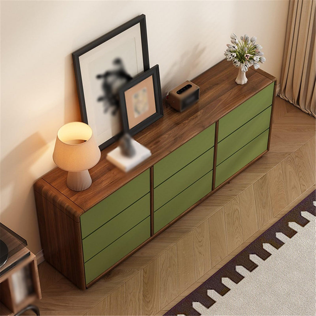 Retro Wooden Nine-Drawer Chest