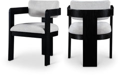 Upholstered Wood-Frame Dining Chairs, Set of Two