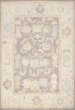 Hand-Knotted Transitional Wool Rug in Multiple Sizes