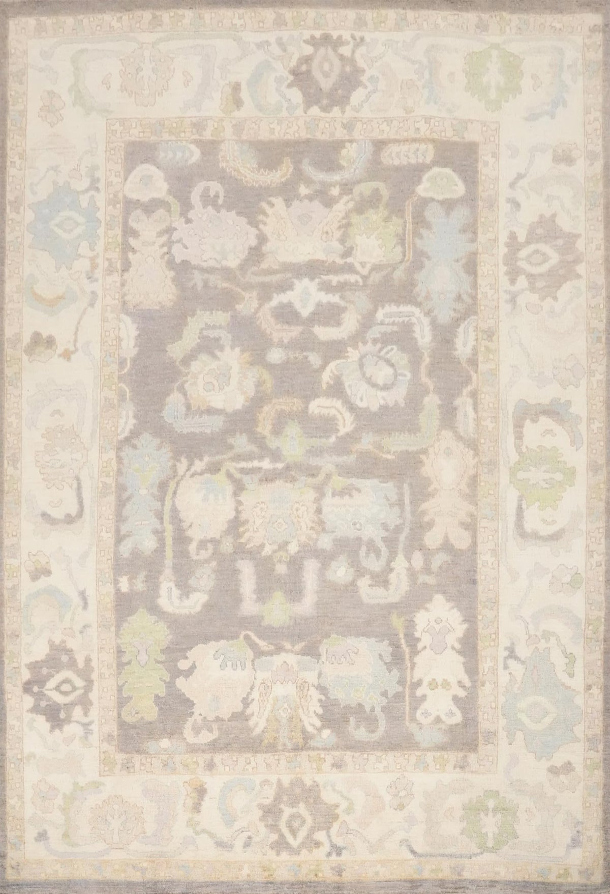 Hand-Knotted Transitional Wool Rug in Multiple Sizes