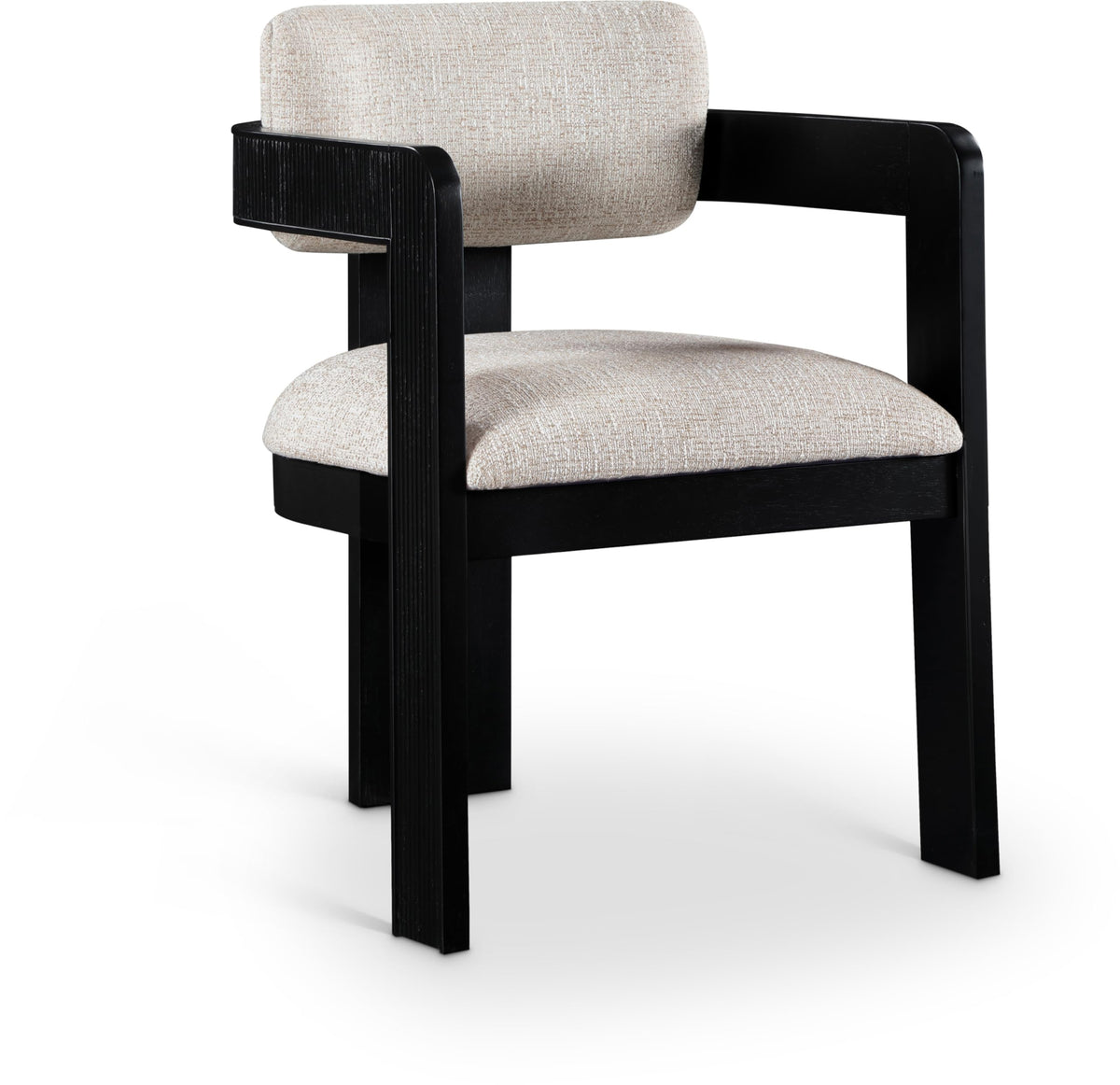 Upholstered Wood-Frame Dining Chairs, Set of Two