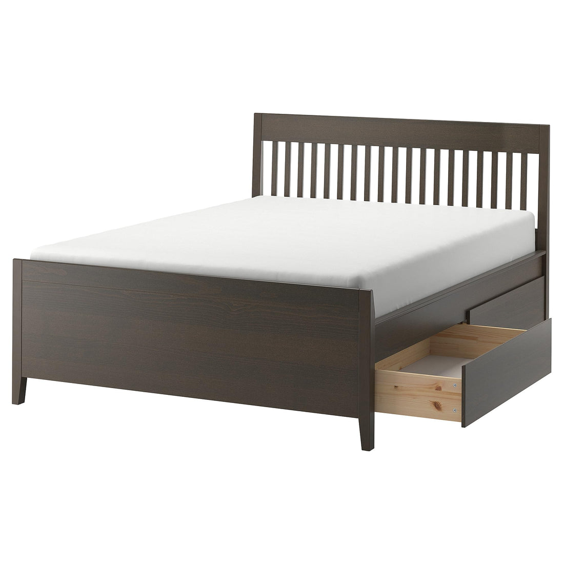Storage Bed with Slatted Base, 160 x 200 cm