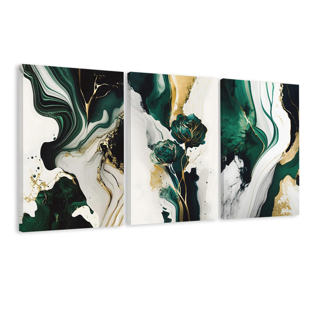 Framed Abstract Wall Art Set of Three