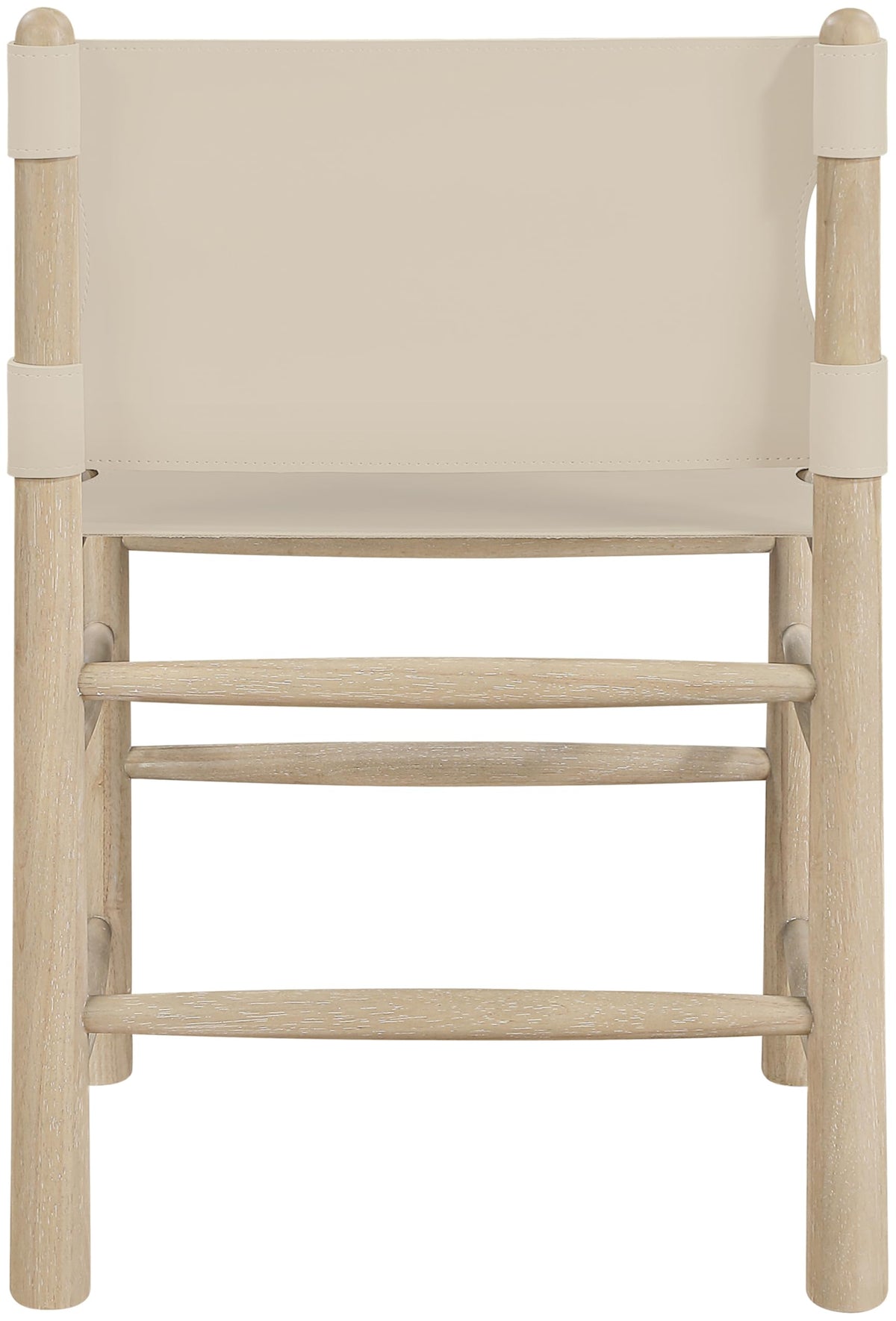 Vegan-Leather Wood Dining Chairs, Set of Two