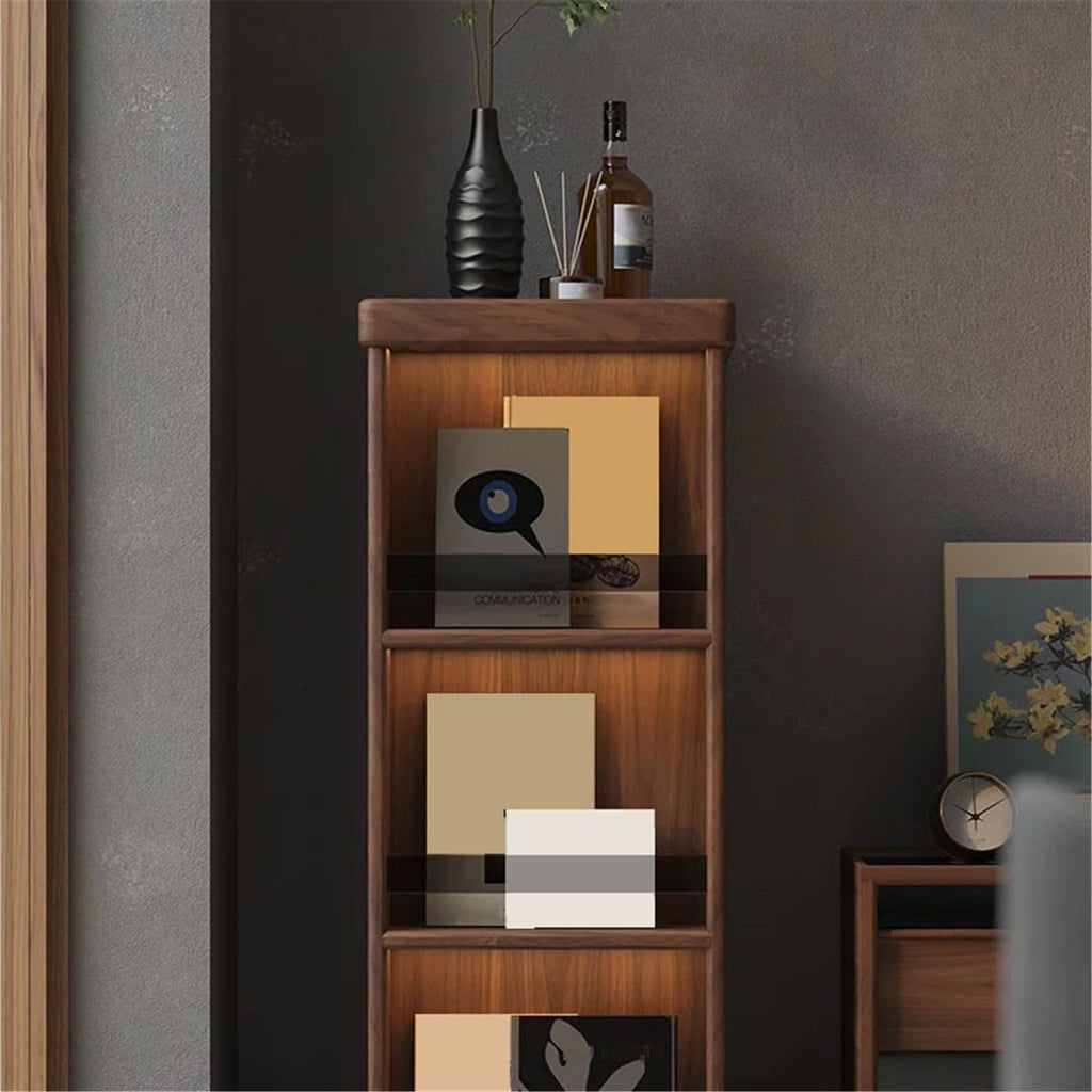 Mobile Wooden Display Bookcase, 40 x 40 x 106 cm