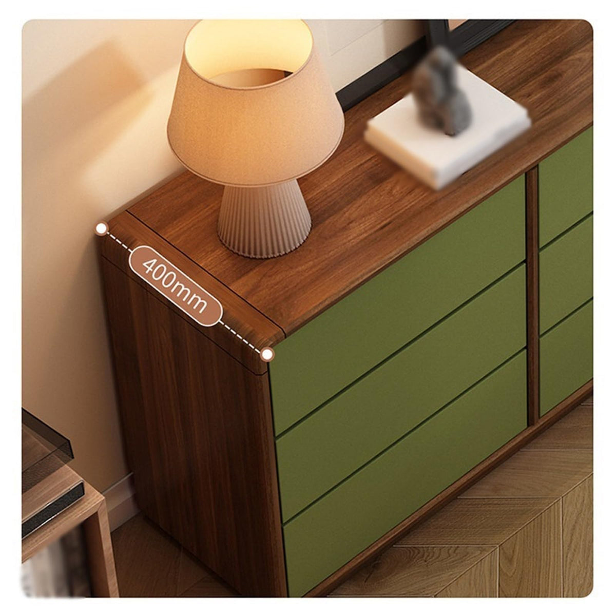 Retro Wooden Nine-Drawer Chest