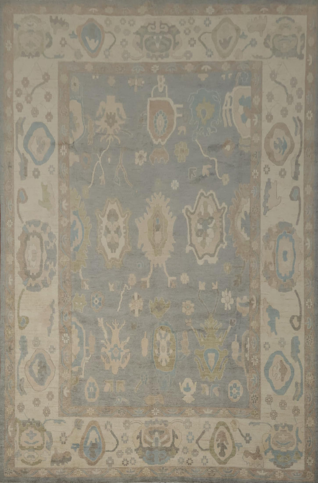 Hand-Knotted Transitional Wool Rug in Multiple Sizes