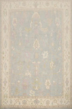 Hand-Knotted Transitional Wool Rug in Multiple Sizes