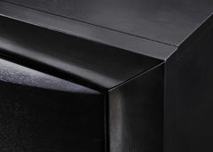 Black King Storage Bed with Bookcase Headboard