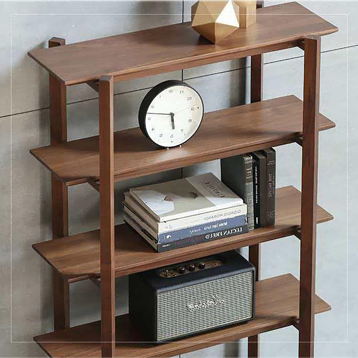 Open Multi-Tier Wooden Bookcase and Room Divider