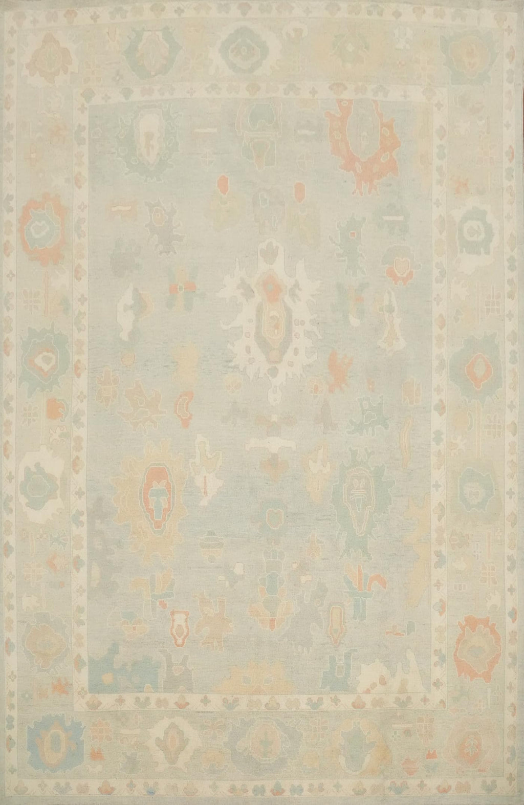Hand-Knotted Transitional Wool Rug in Multiple Sizes