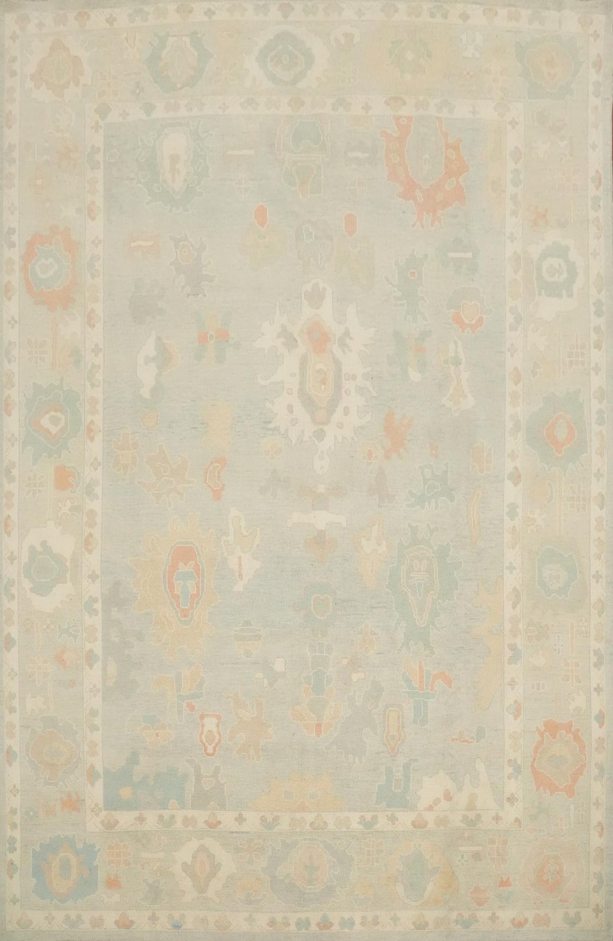Hand-Knotted Transitional Wool Rug in Multiple Sizes