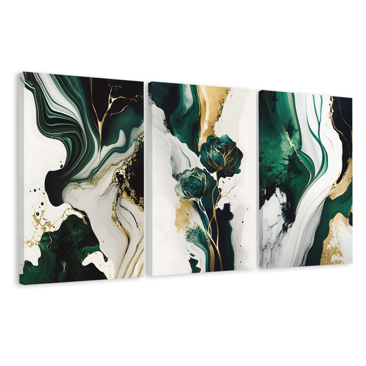 Framed Abstract Wall Art Set of Three